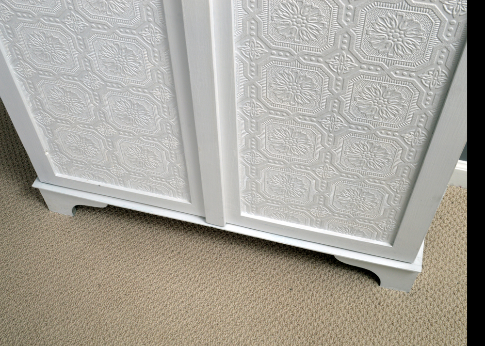 White-Painted Two-Door Storage Cabinet