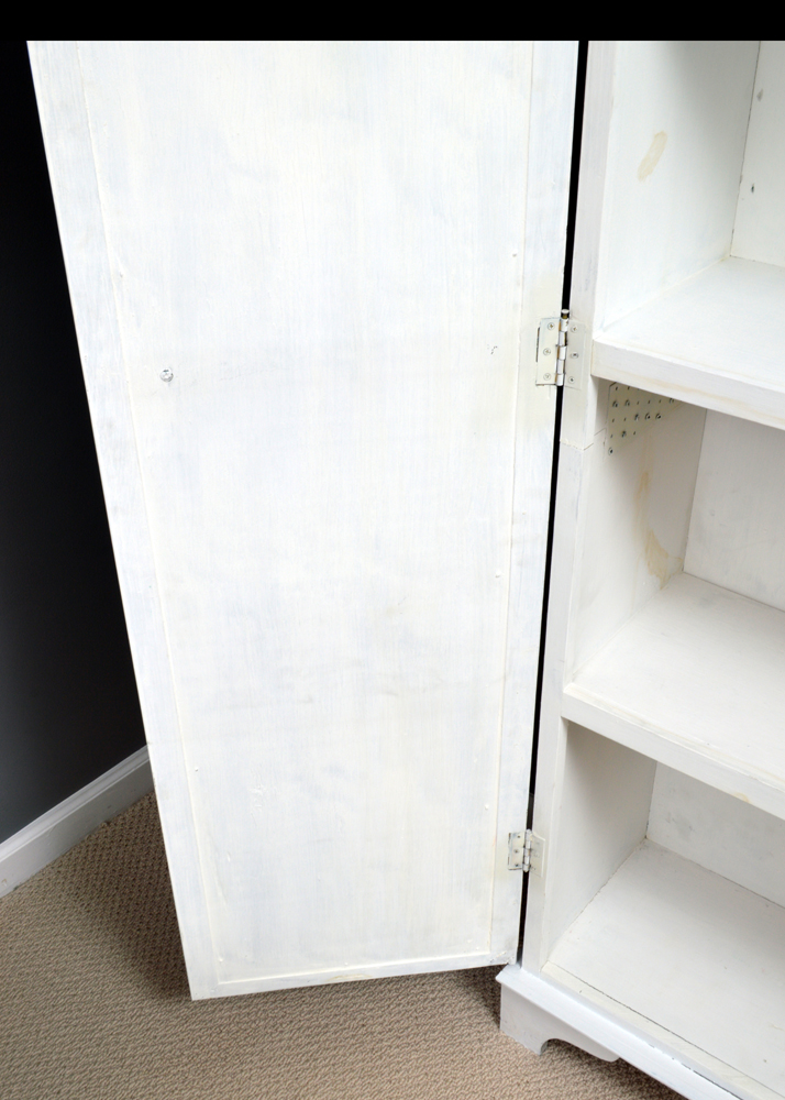 White-Painted Two-Door Storage Cabinet
