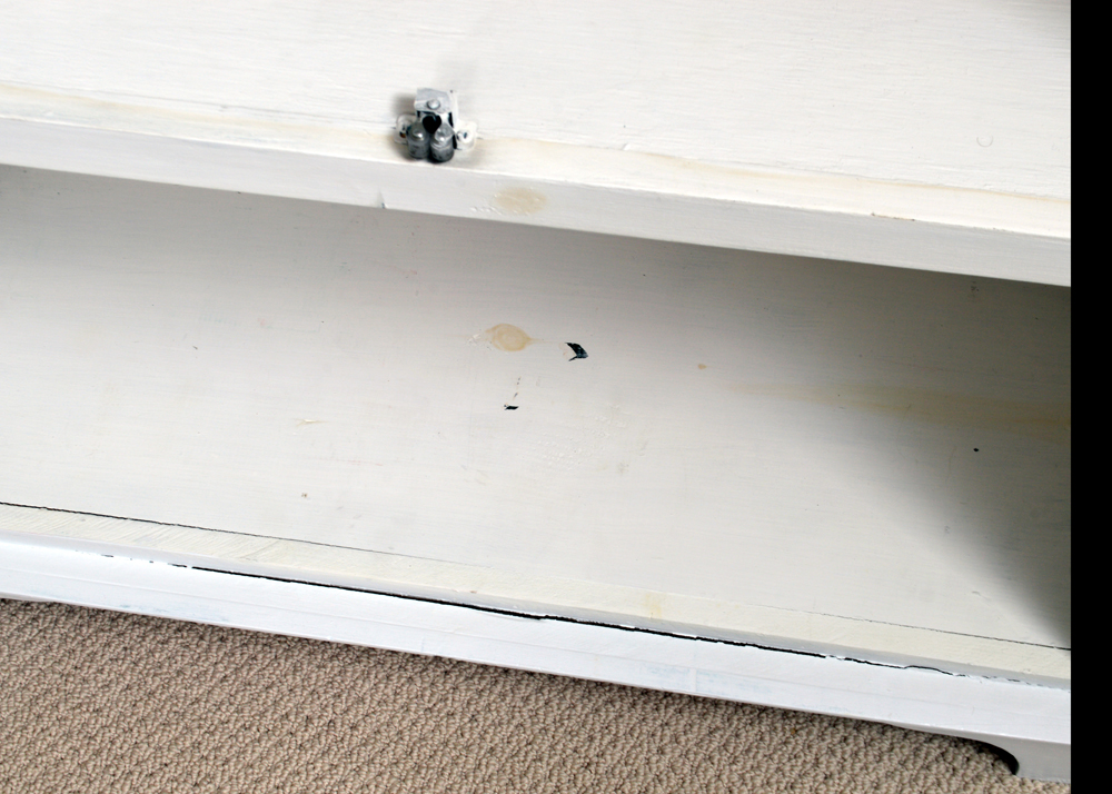 White-Painted Two-Door Storage Cabinet