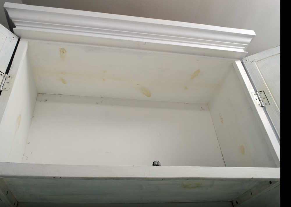 White-Painted Two-Door Storage Cabinet