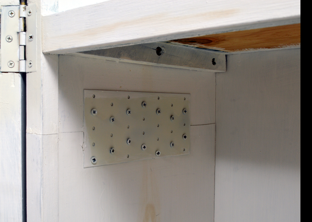 White-Painted Two-Door Storage Cabinet