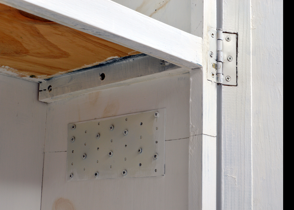 White-Painted Two-Door Storage Cabinet