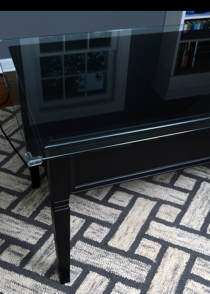 Contemporary Three-Drawer Desk With Glass Top