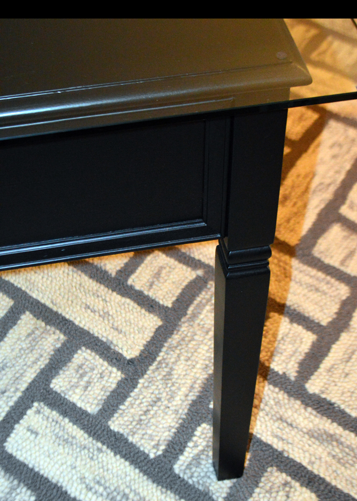 Contemporary Three-Drawer Desk With Glass Top