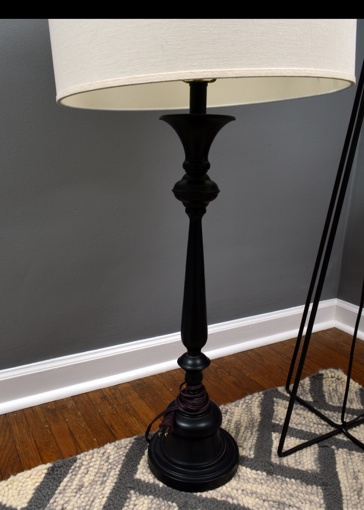 Contemporary Floor Lamp and Table Lamps