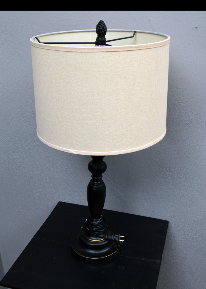 Black Accent Table and Lamp