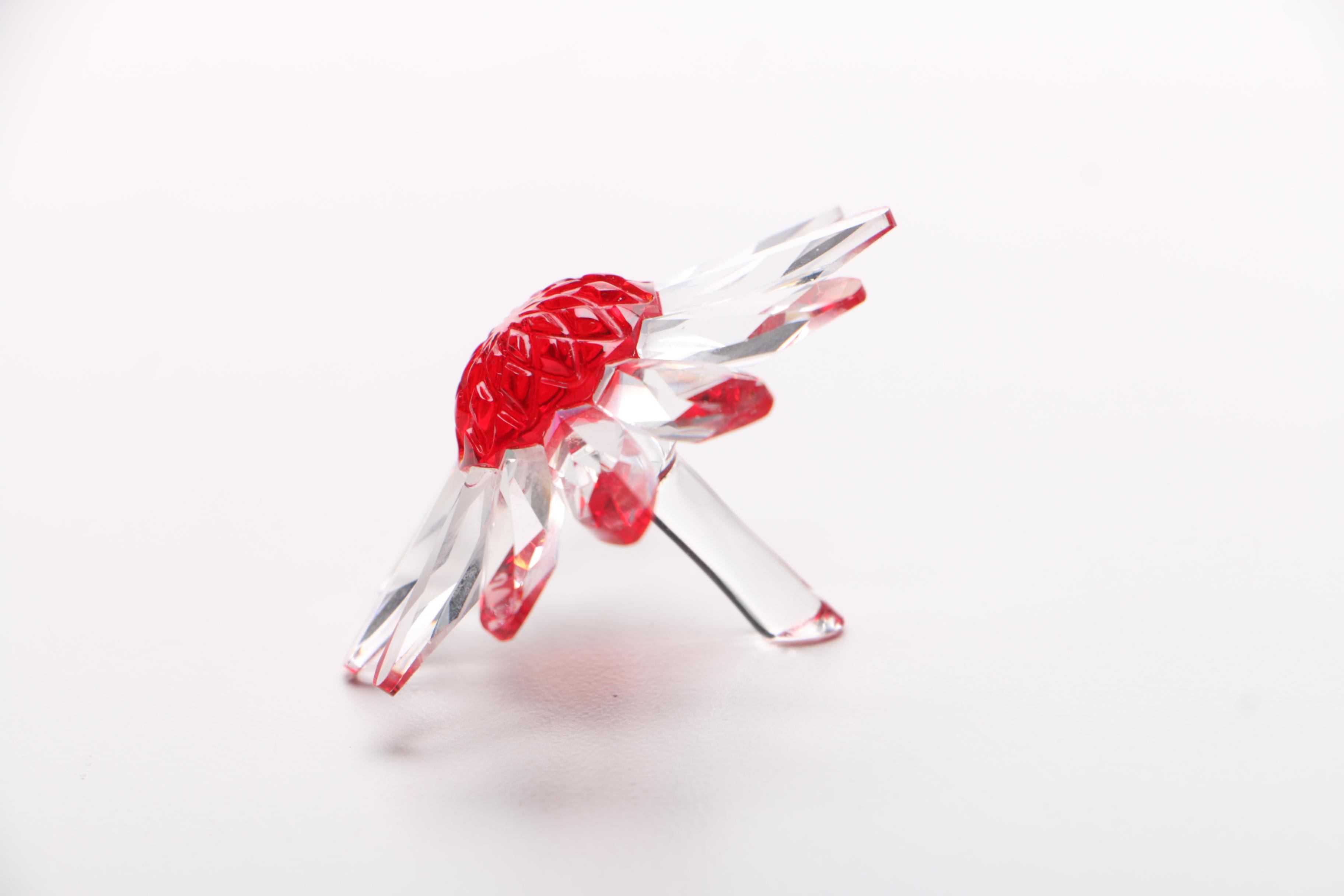 Swarovski Red Crystal Flower