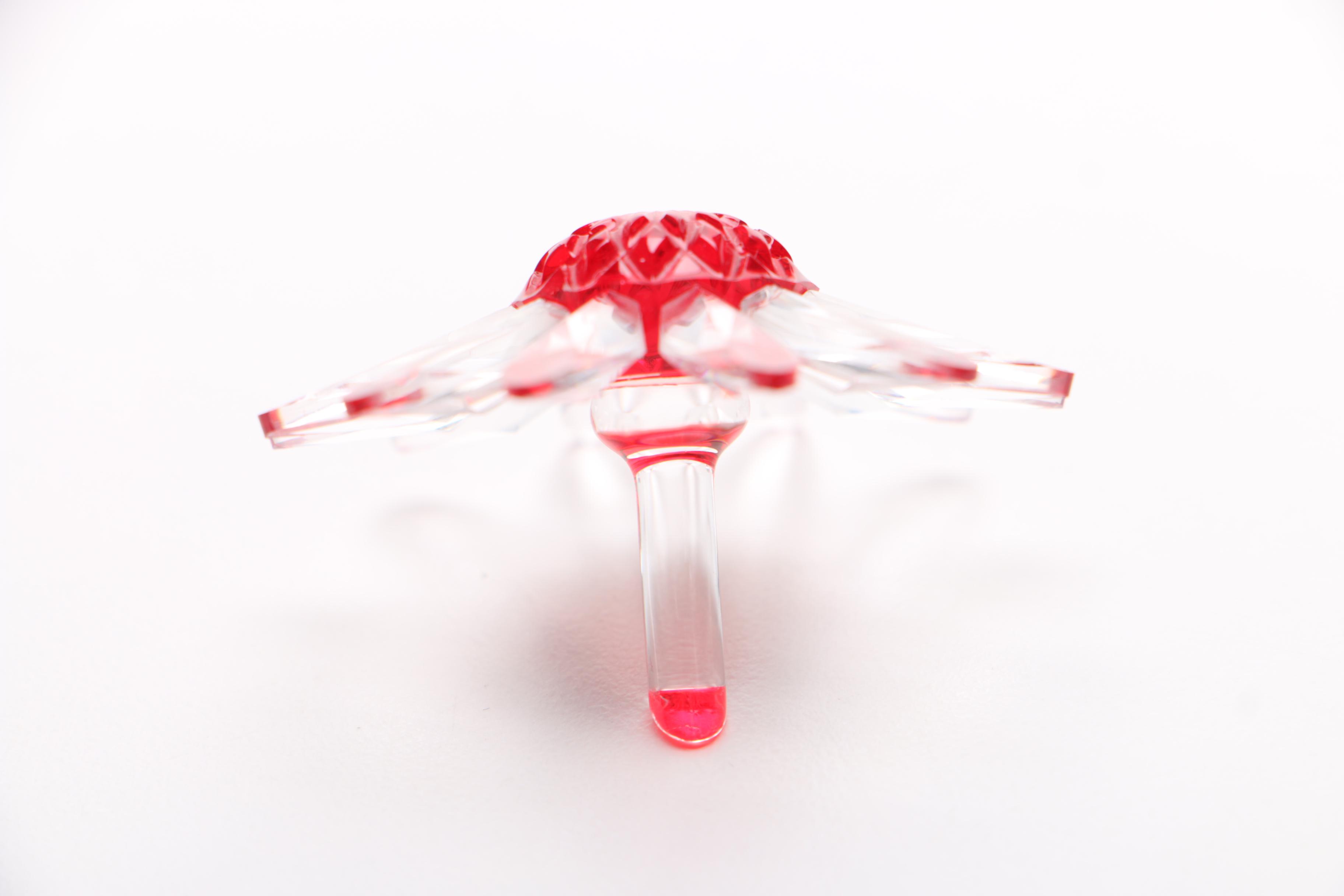 Swarovski Red Crystal Flower