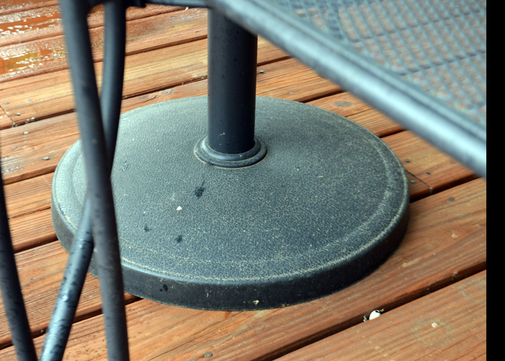 Metal Patio Table and Chairs Including Umbrella