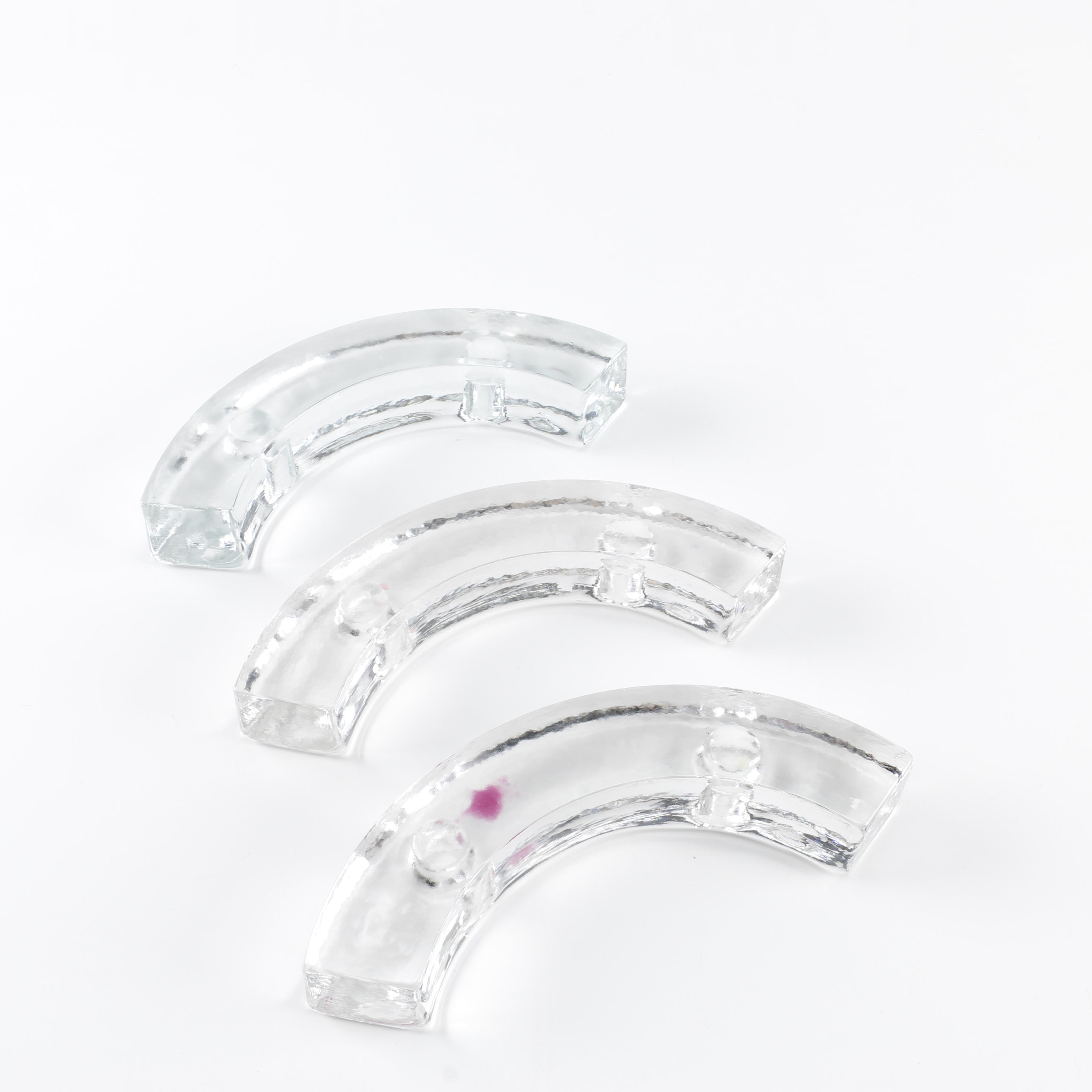 Curved Glass Candle Holders