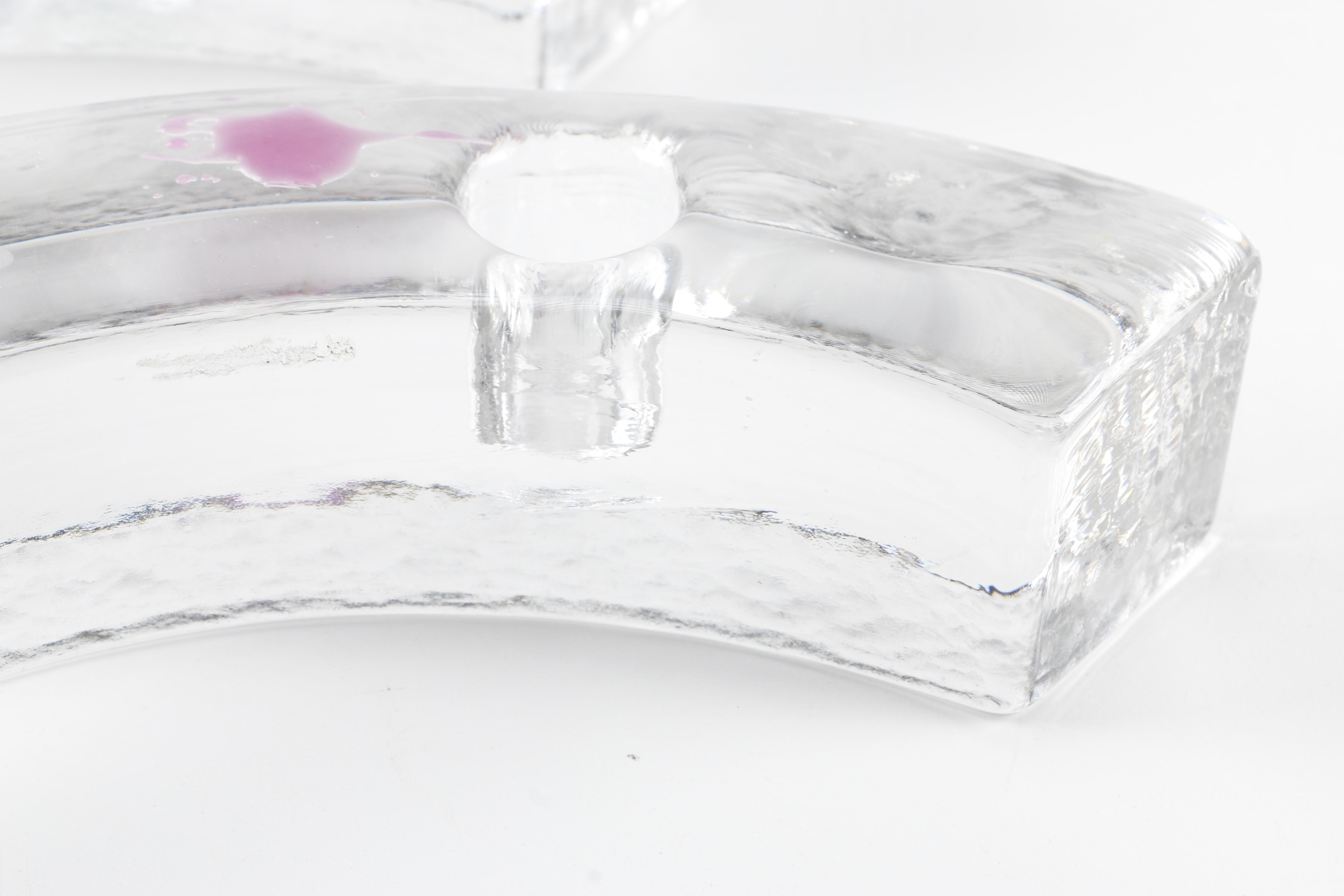 Curved Glass Candle Holders