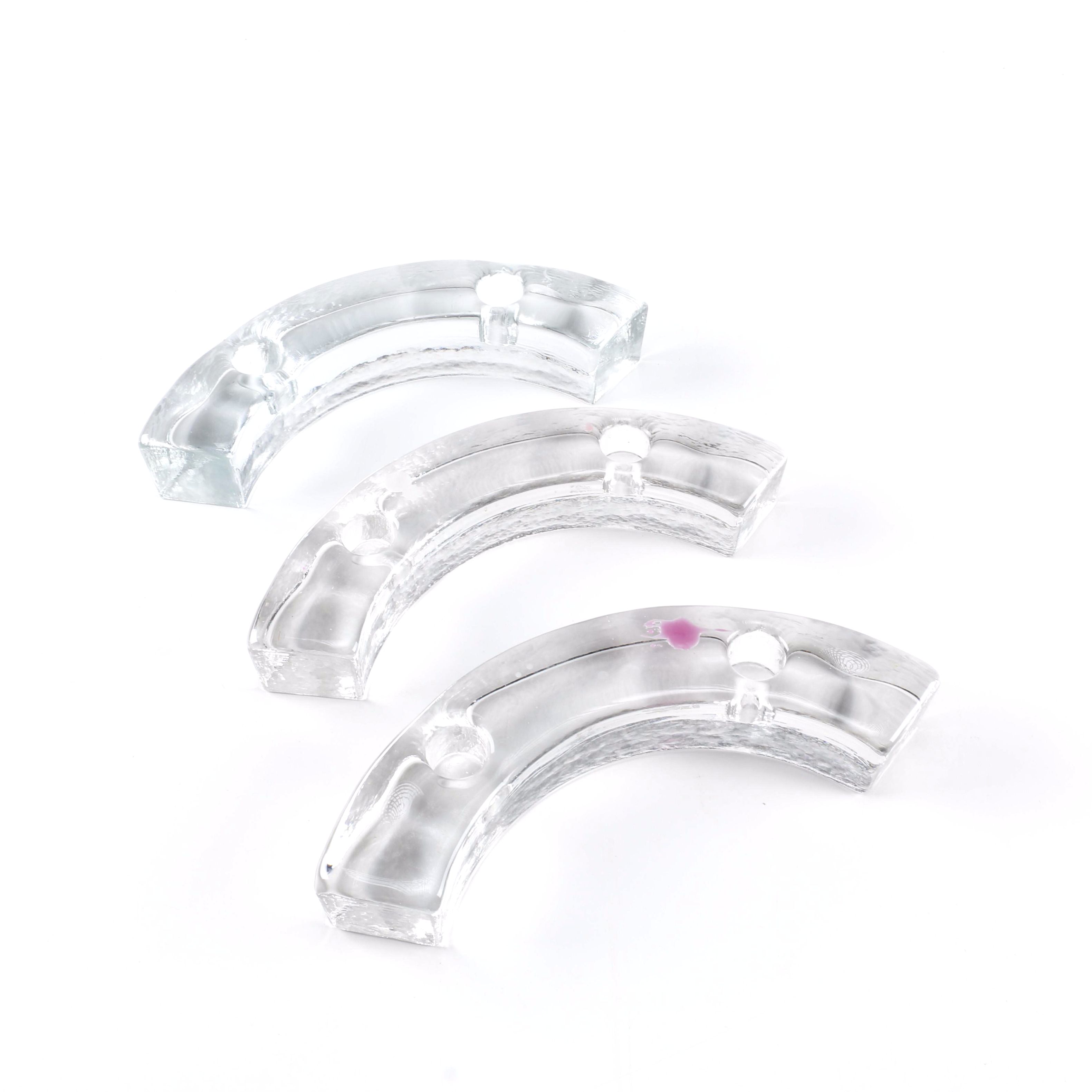 Curved Glass Candle Holders