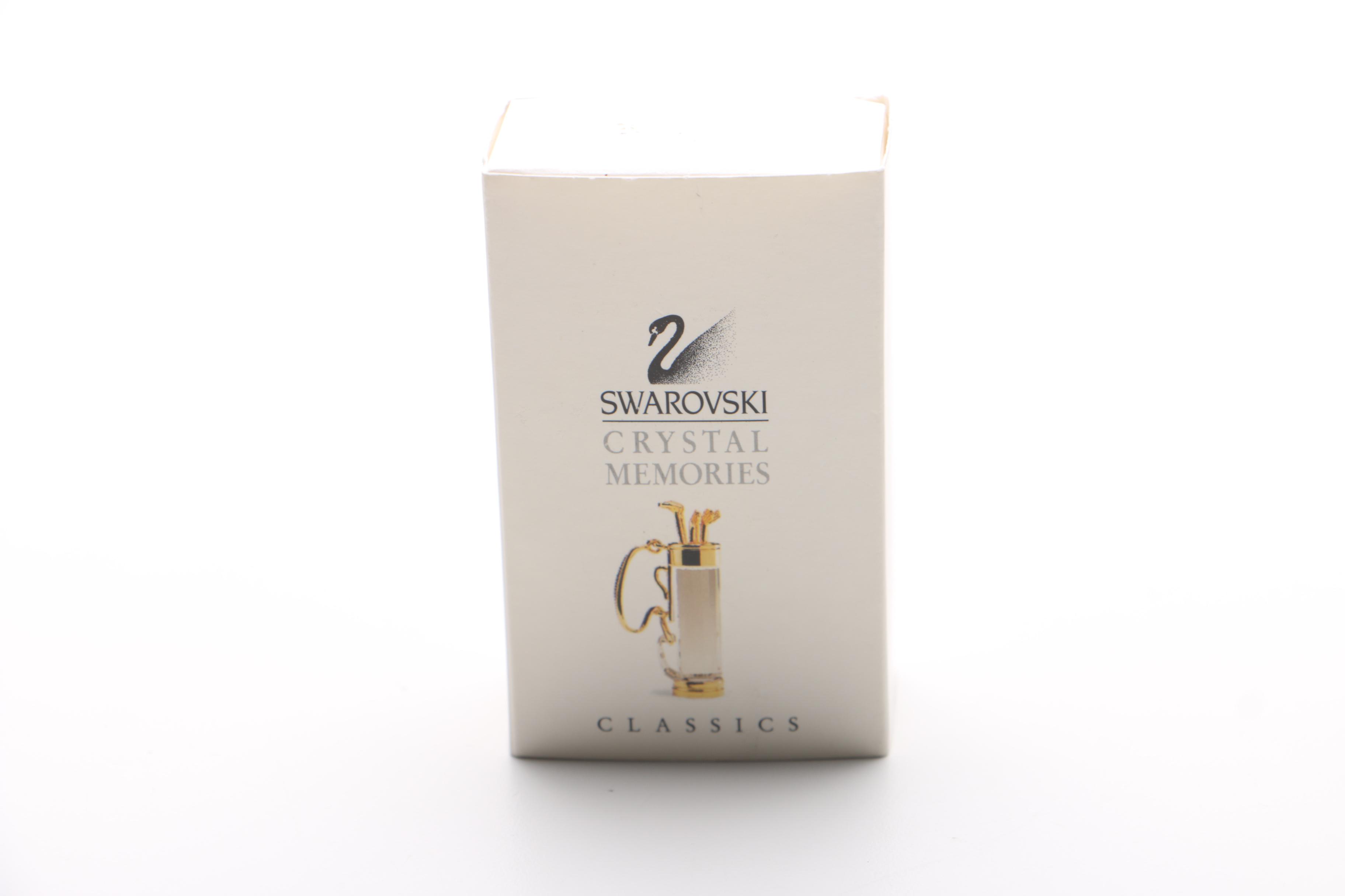 Swarovski "Crystal Memories Classics" Golf Bag Figurine