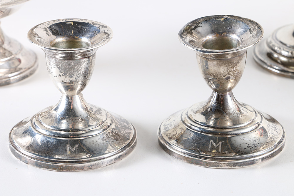 Weighted Sterling Candleholders and Compotes