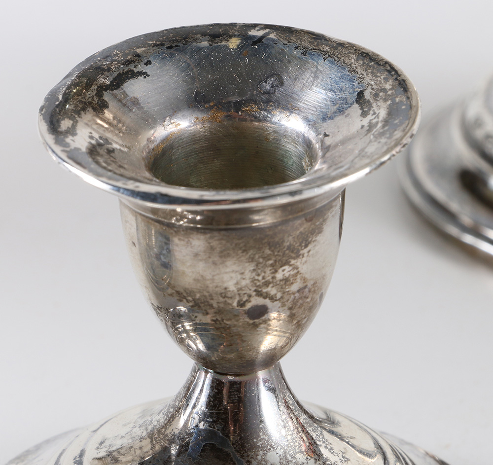 Weighted Sterling Candleholders and Compotes