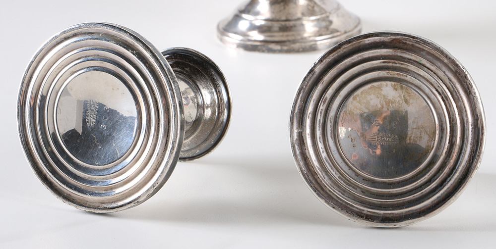 Weighted Sterling Candleholders and Compotes