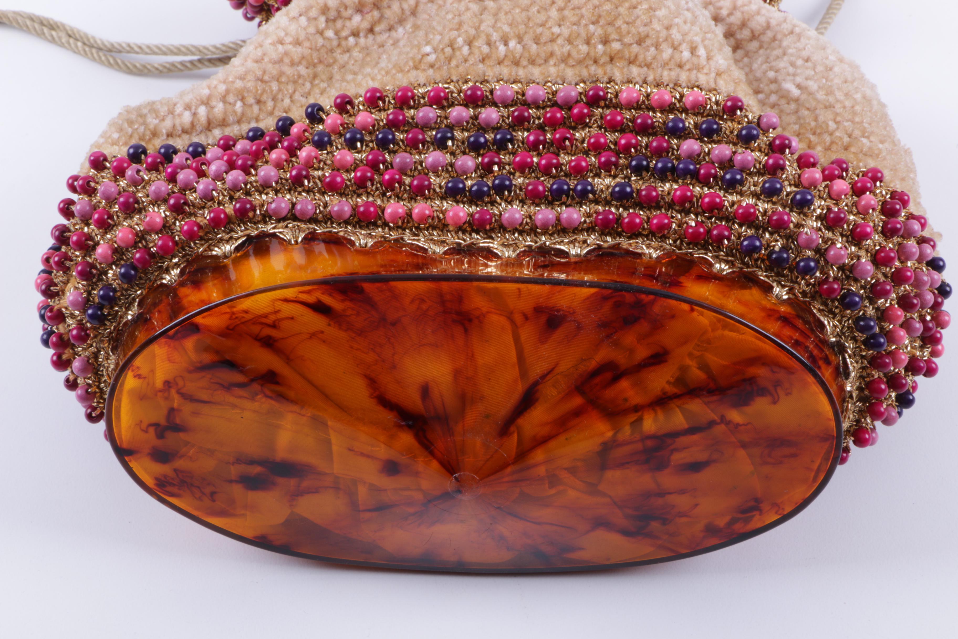 Matching Knitted Casque Hat and Handbag