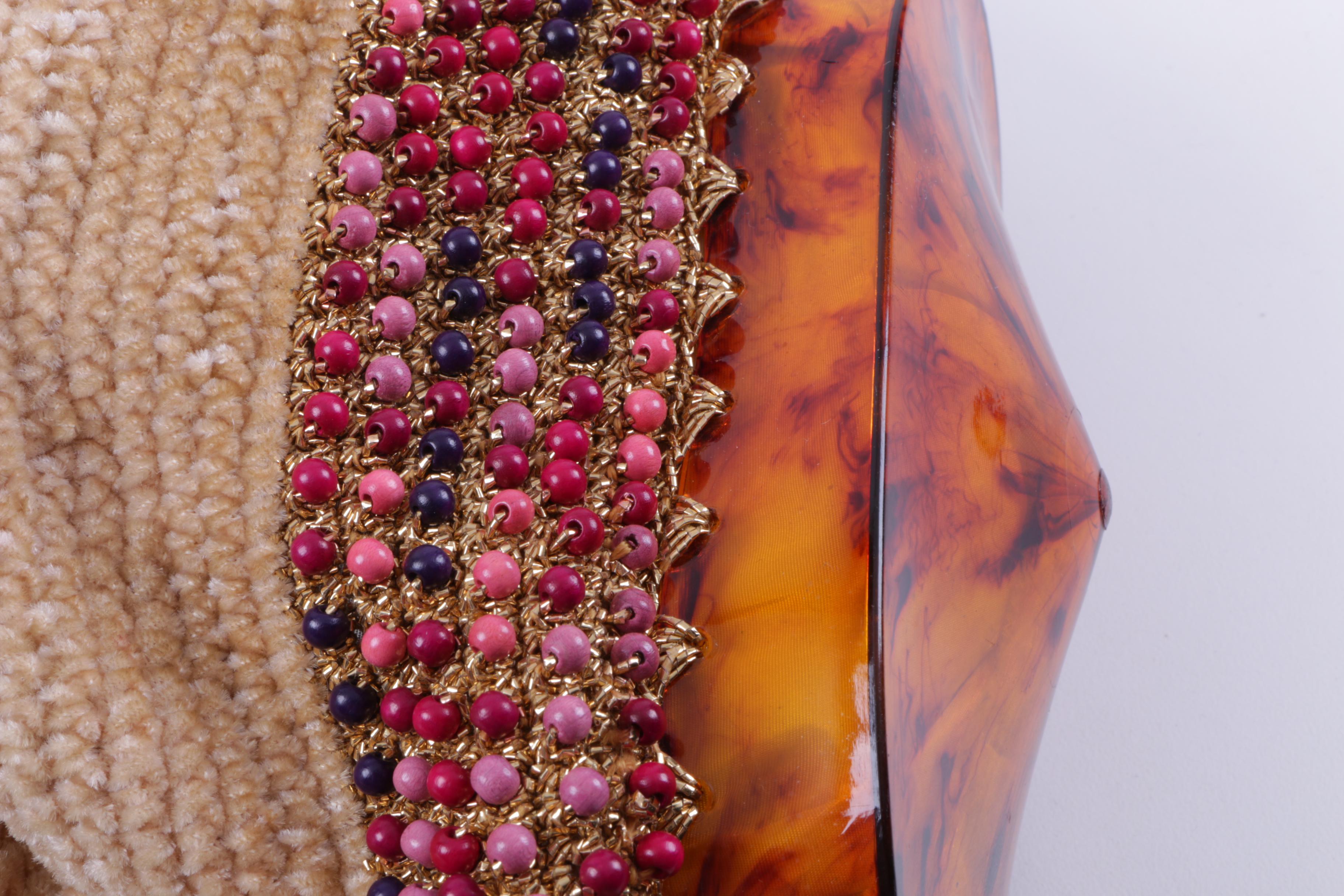 Matching Knitted Casque Hat and Handbag