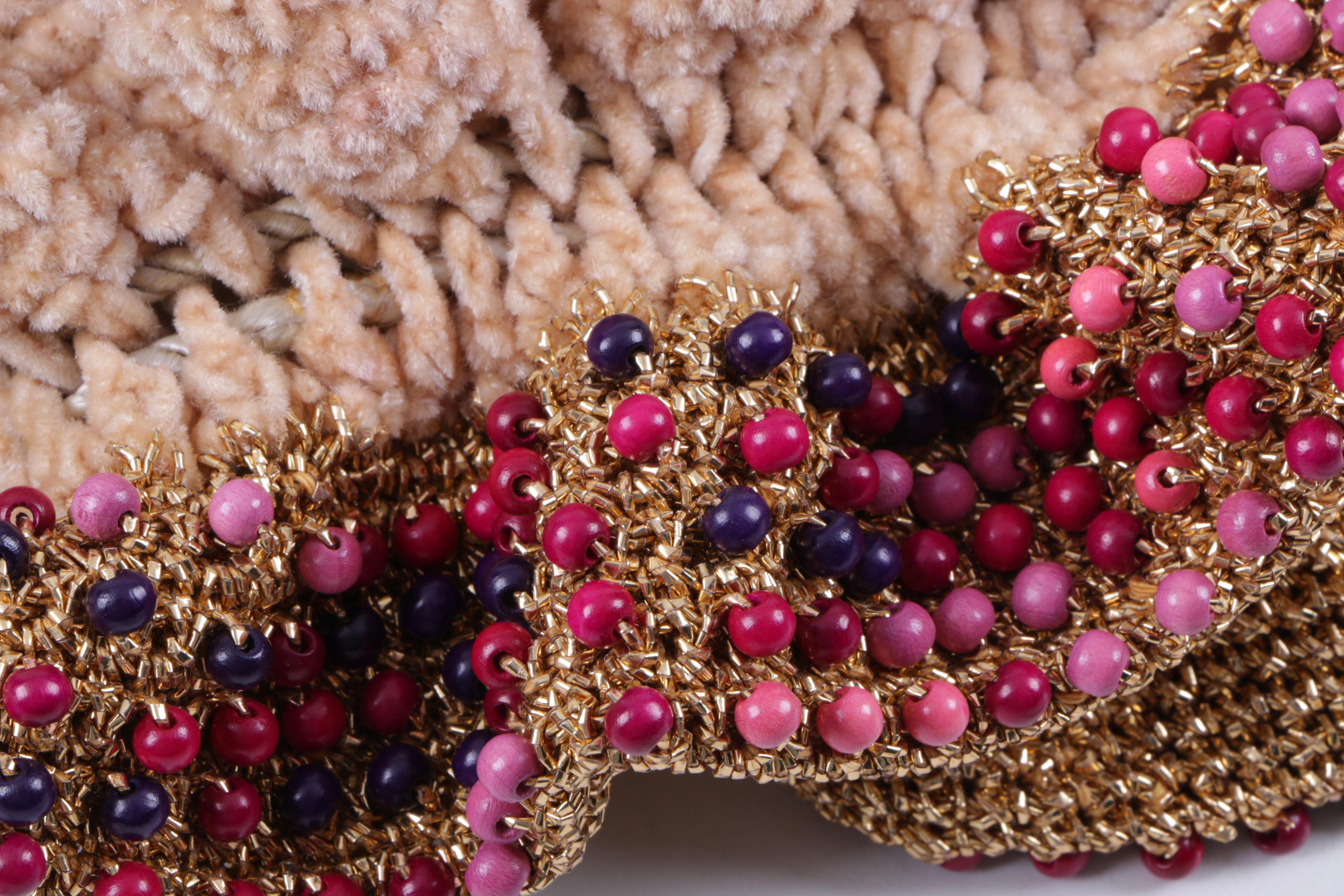 Matching Knitted Casque Hat and Handbag