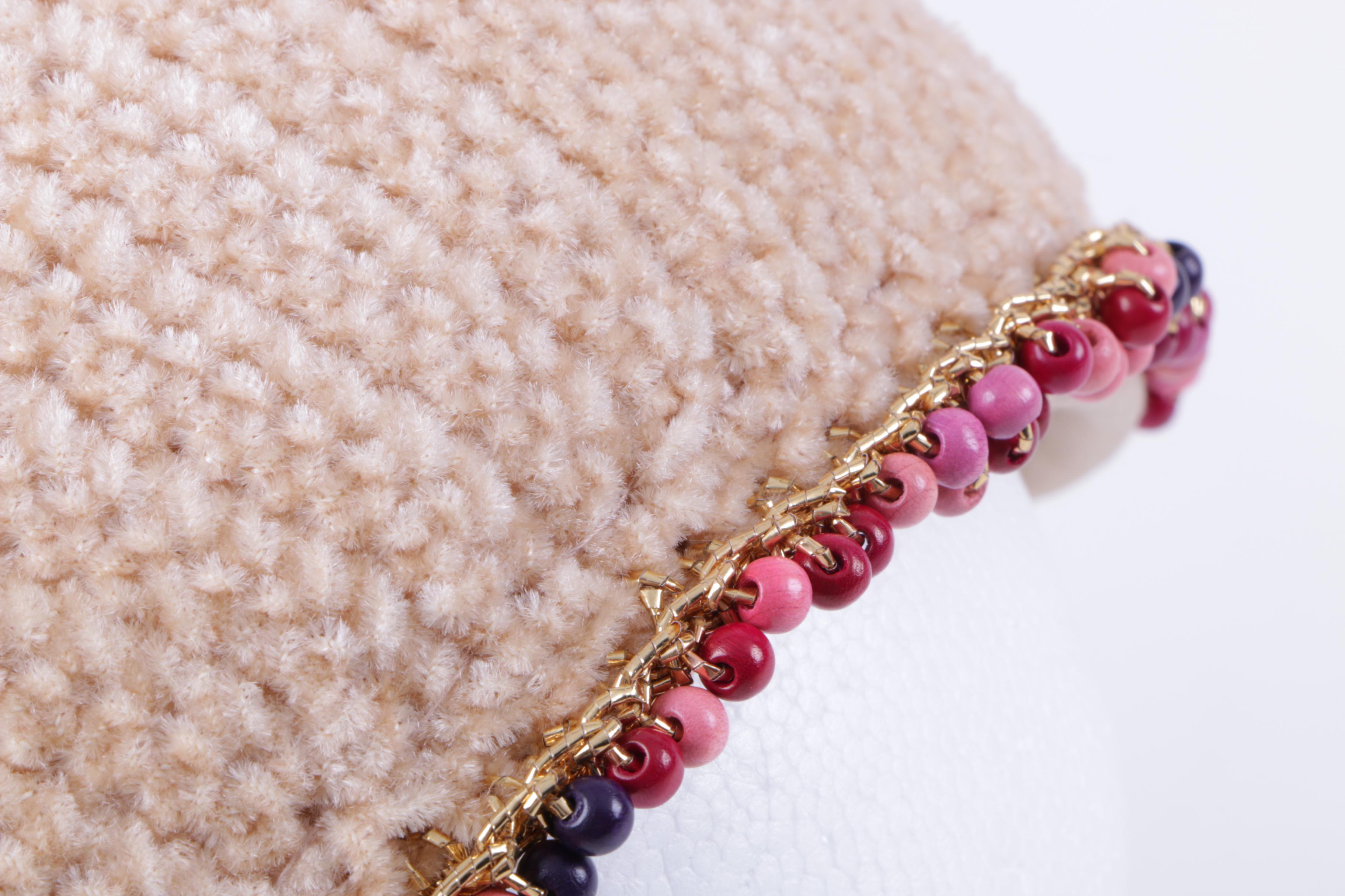 Matching Knitted Casque Hat and Handbag