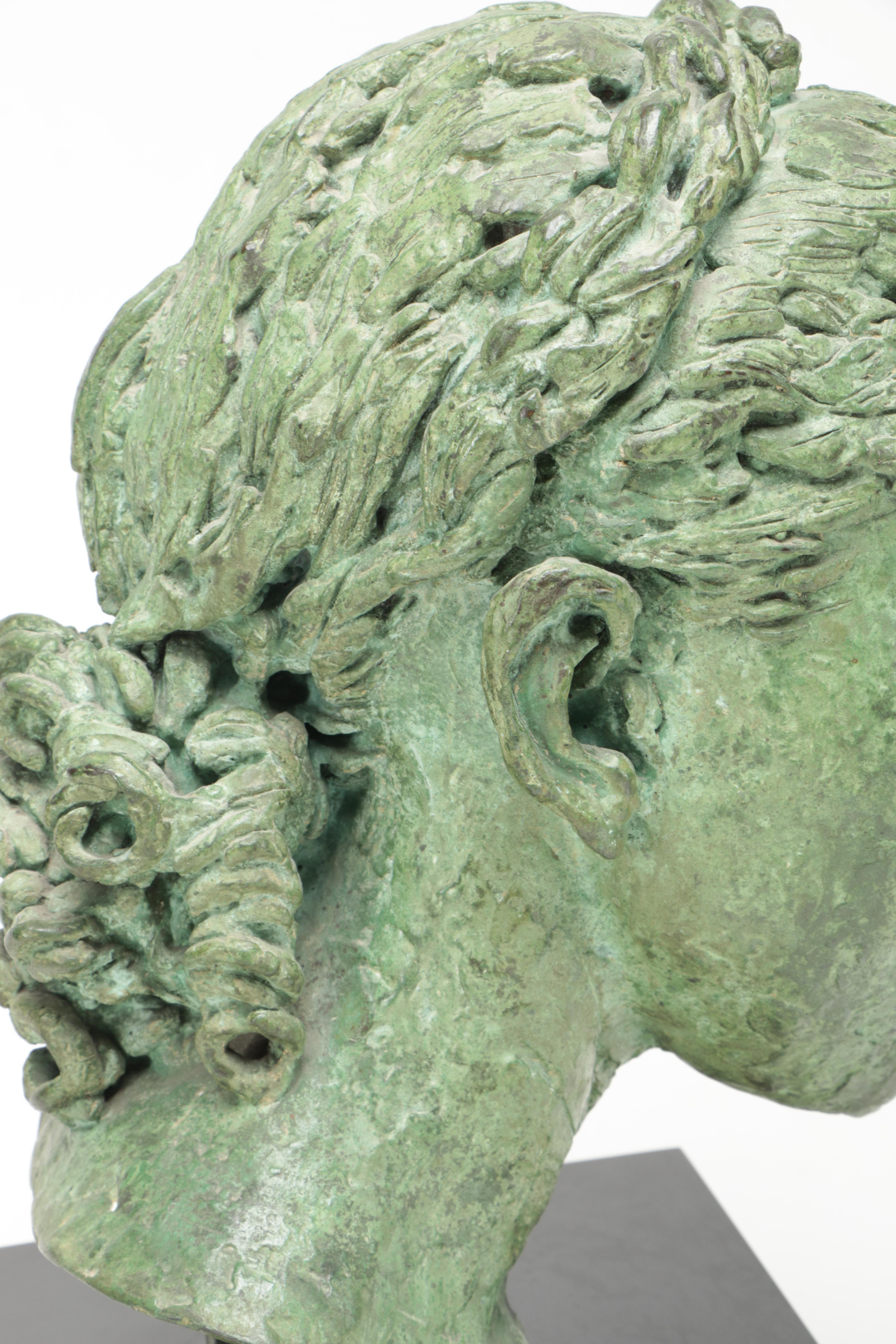 Sir Jacob Epstein Cast Bronze Sculpture "Tiyi (Head of Girl)"