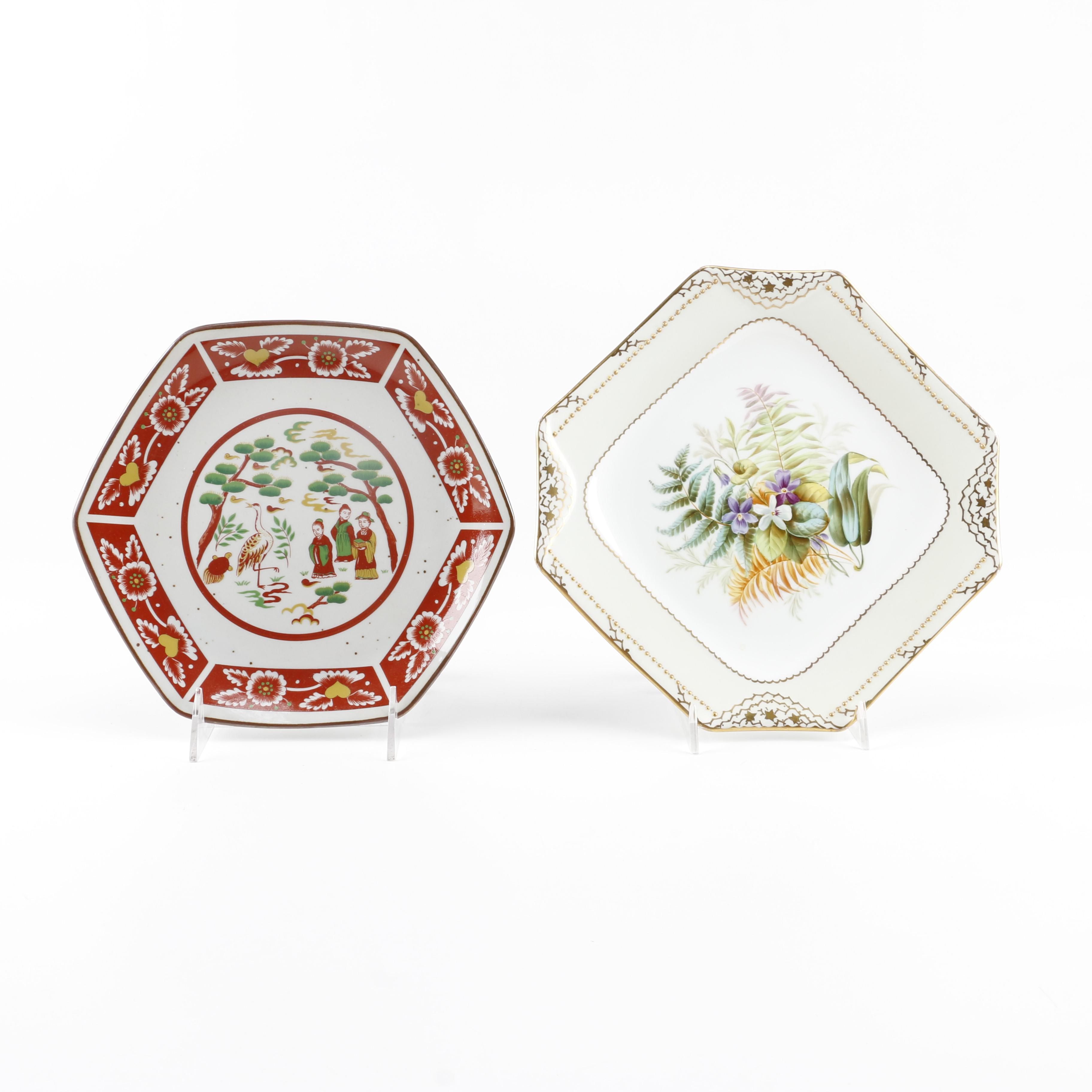 Porcelain Plates Featuring Bridgwood & Son