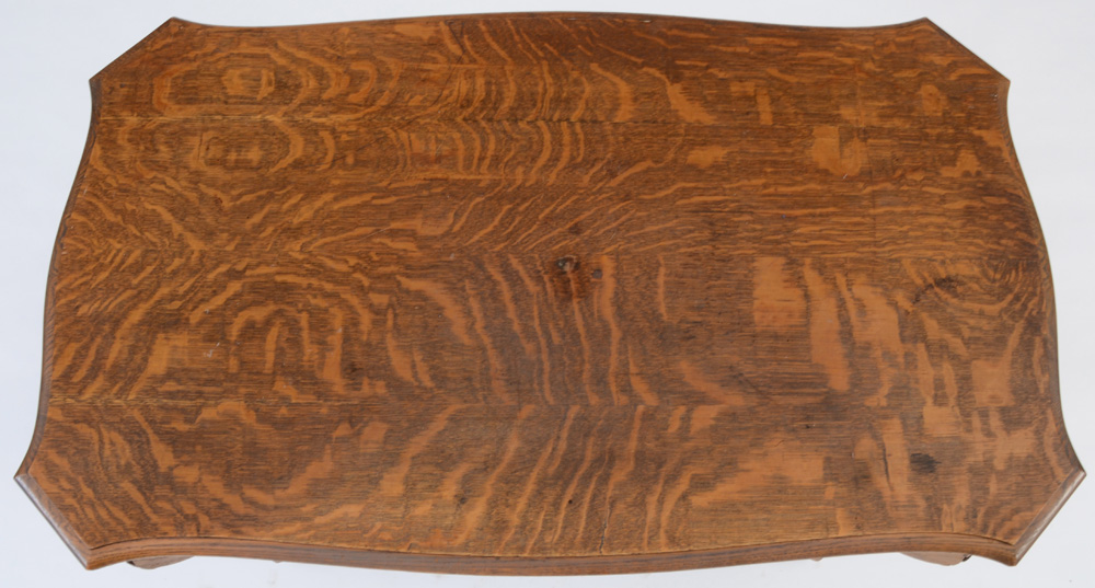 Late Victorian Quartersawn Oak Library Table