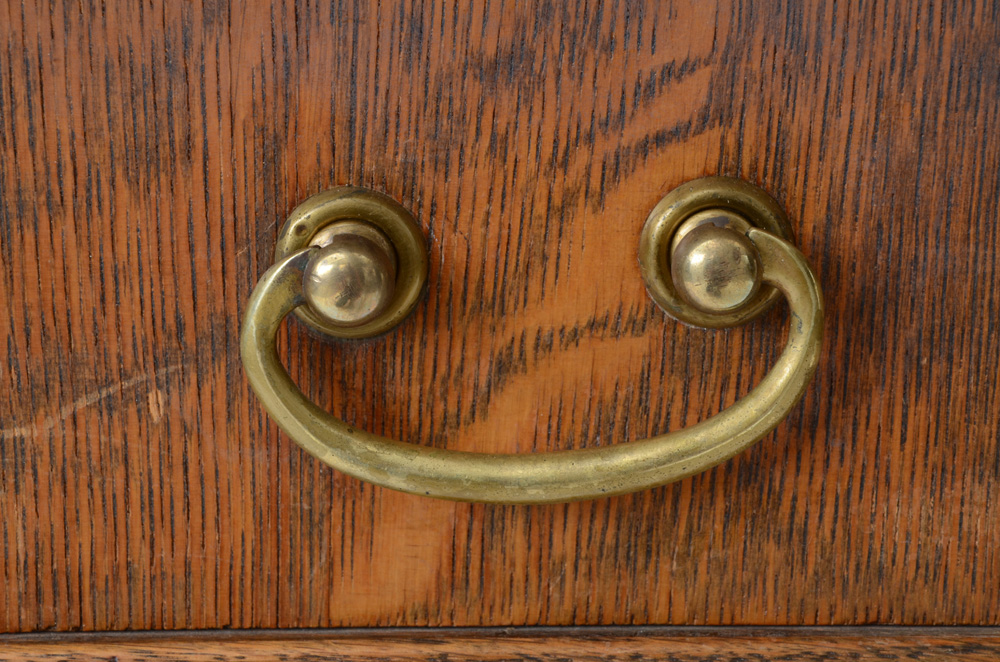Late Victorian Quartersawn Oak Library Table