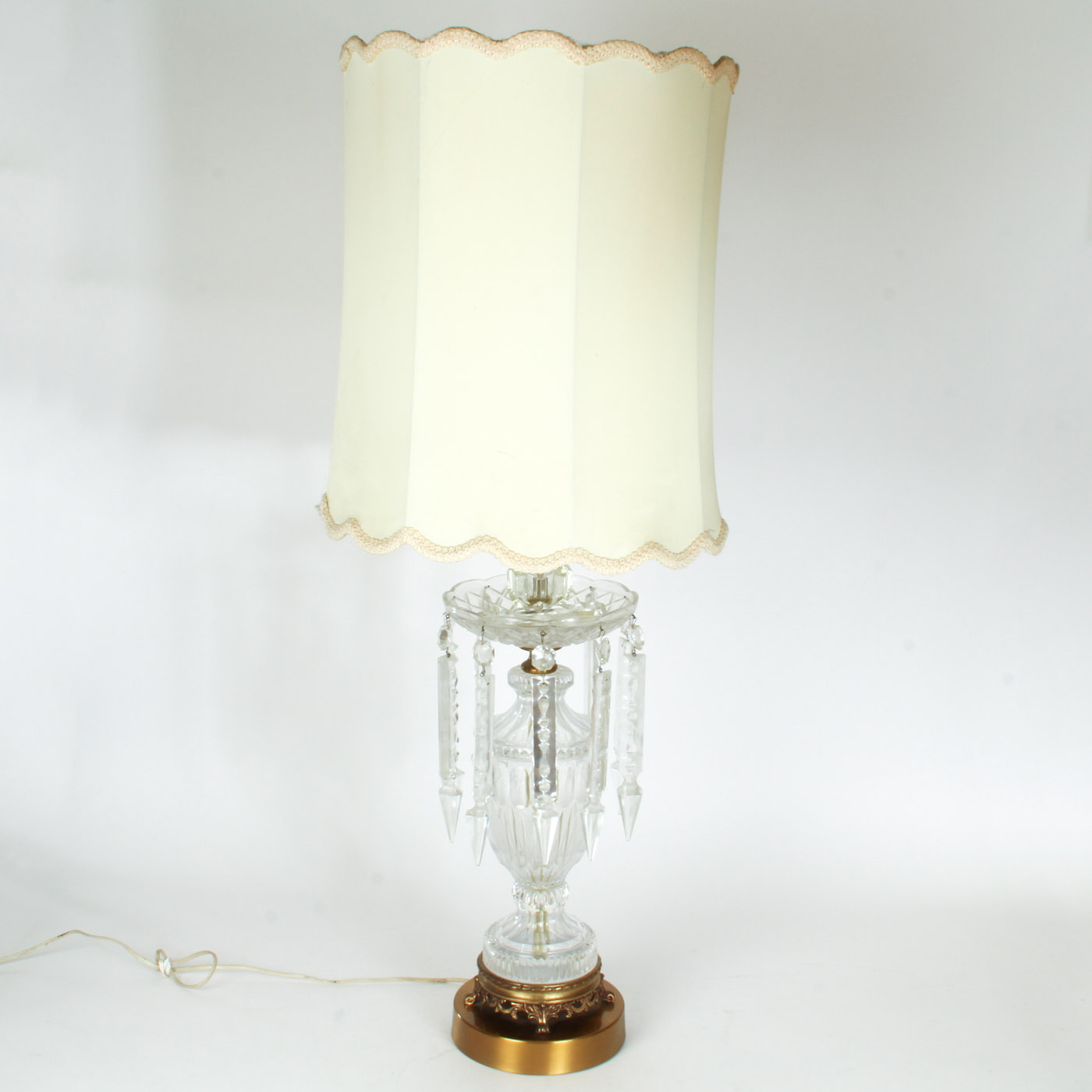Vintage Cut Glass Table Lamp