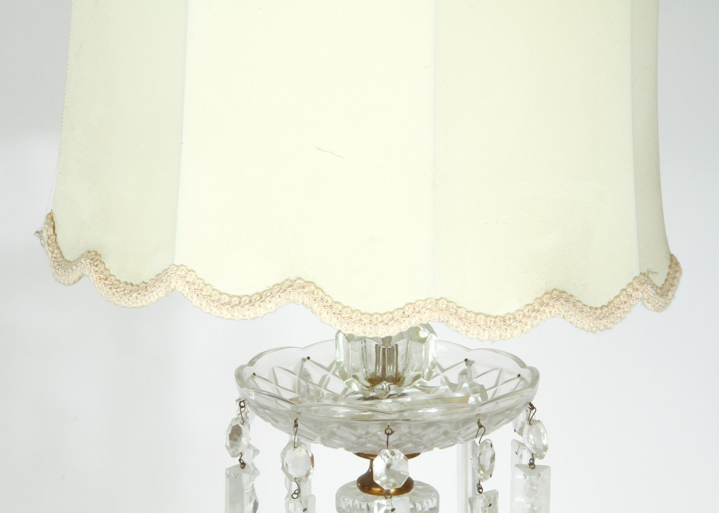 Vintage Cut Glass Table Lamp