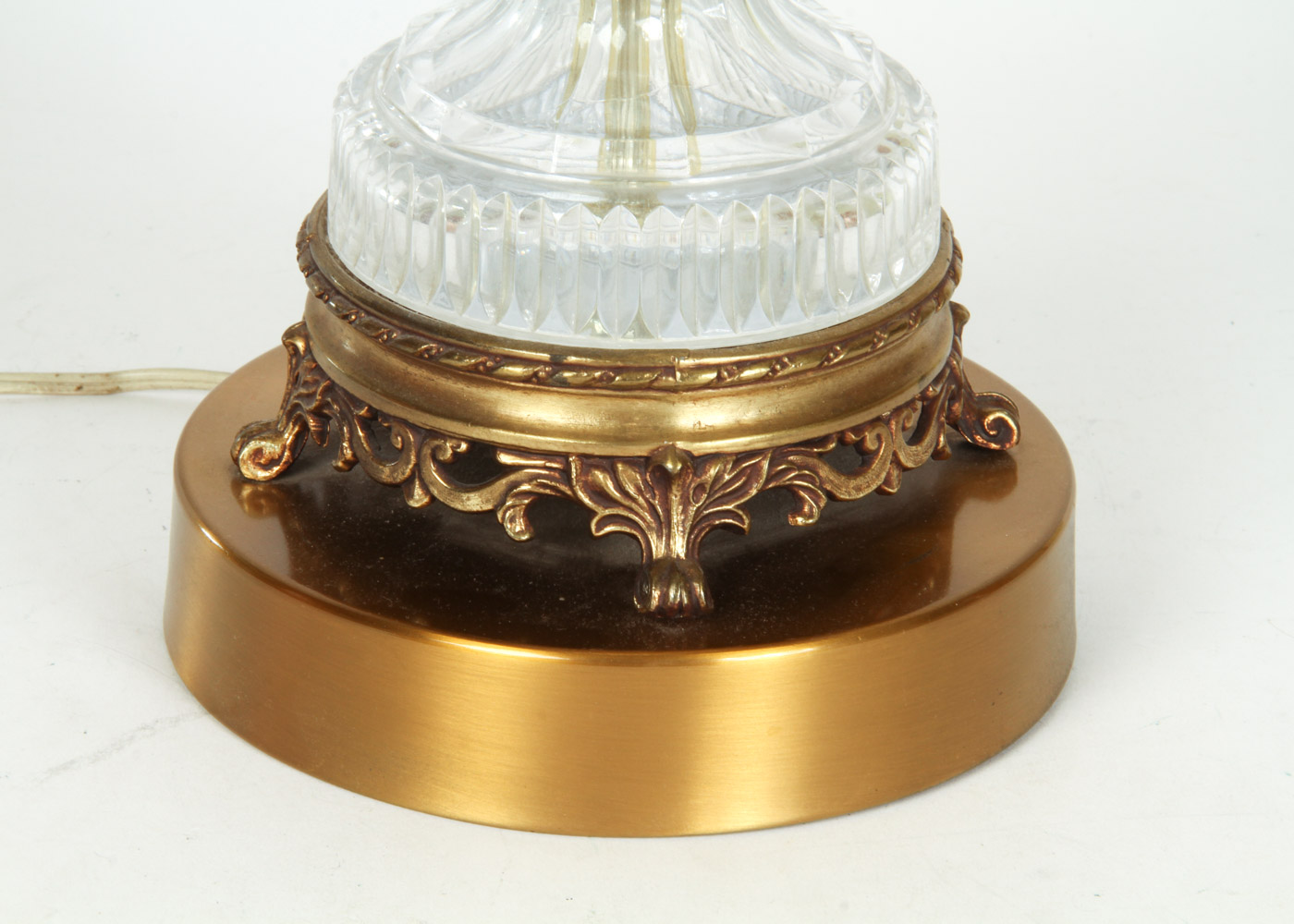 Vintage Cut Glass Table Lamp