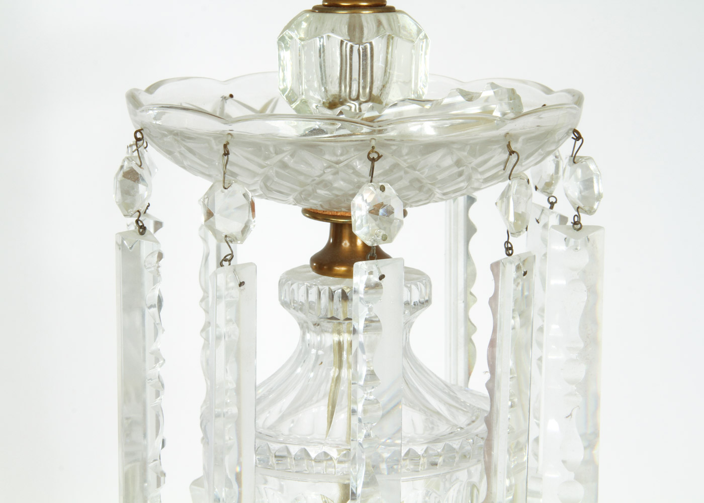 Vintage Cut Glass Table Lamp