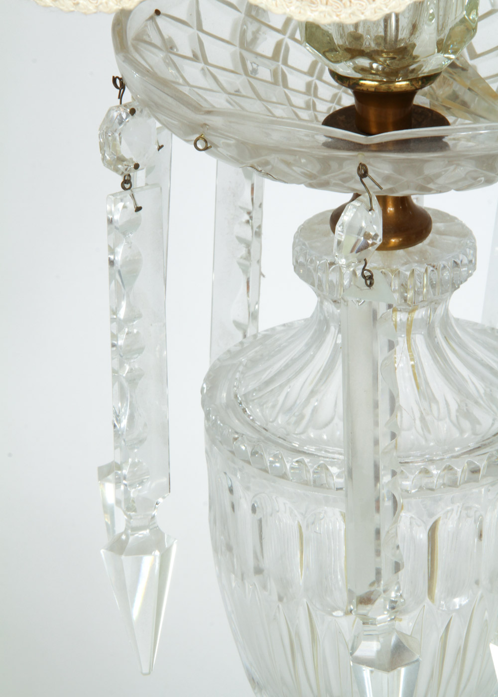 Vintage Cut Glass Table Lamp