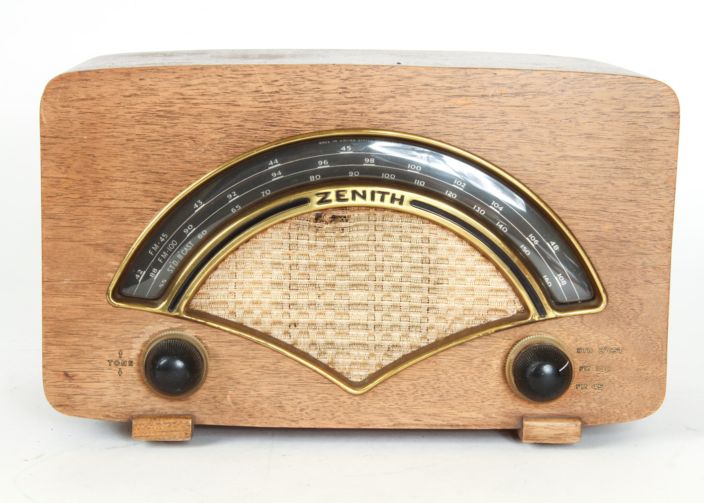 Vintage Zenith Wood Radio and Hallicrafters S-38D AM/CW Shortwave Receiver