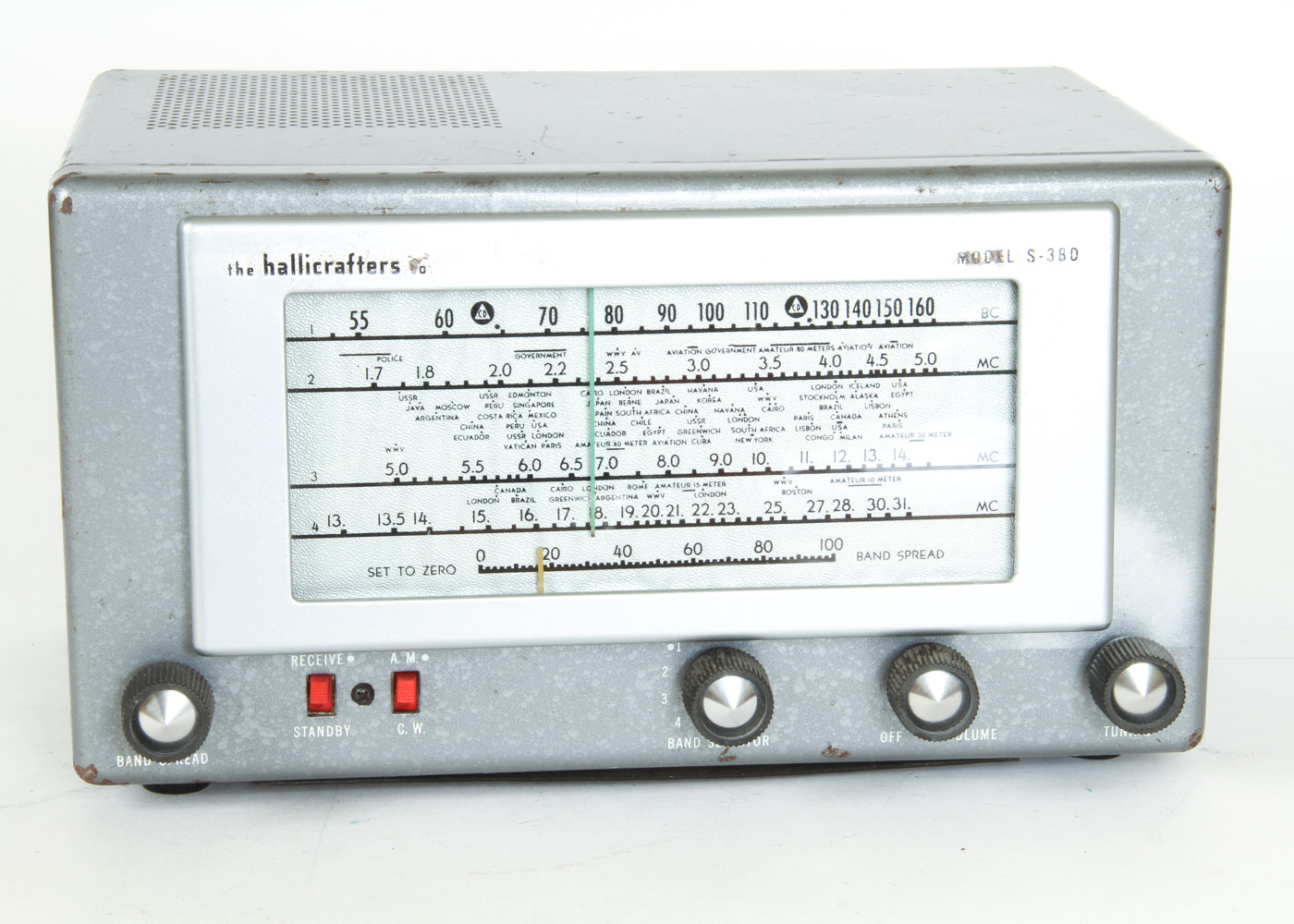 Vintage Zenith Wood Radio and Hallicrafters S-38D AM/CW Shortwave Receiver