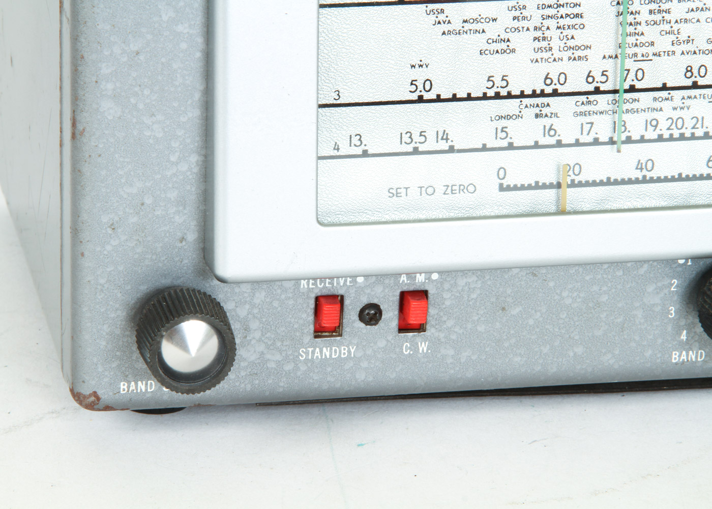 Vintage Zenith Wood Radio and Hallicrafters S-38D AM/CW Shortwave Receiver