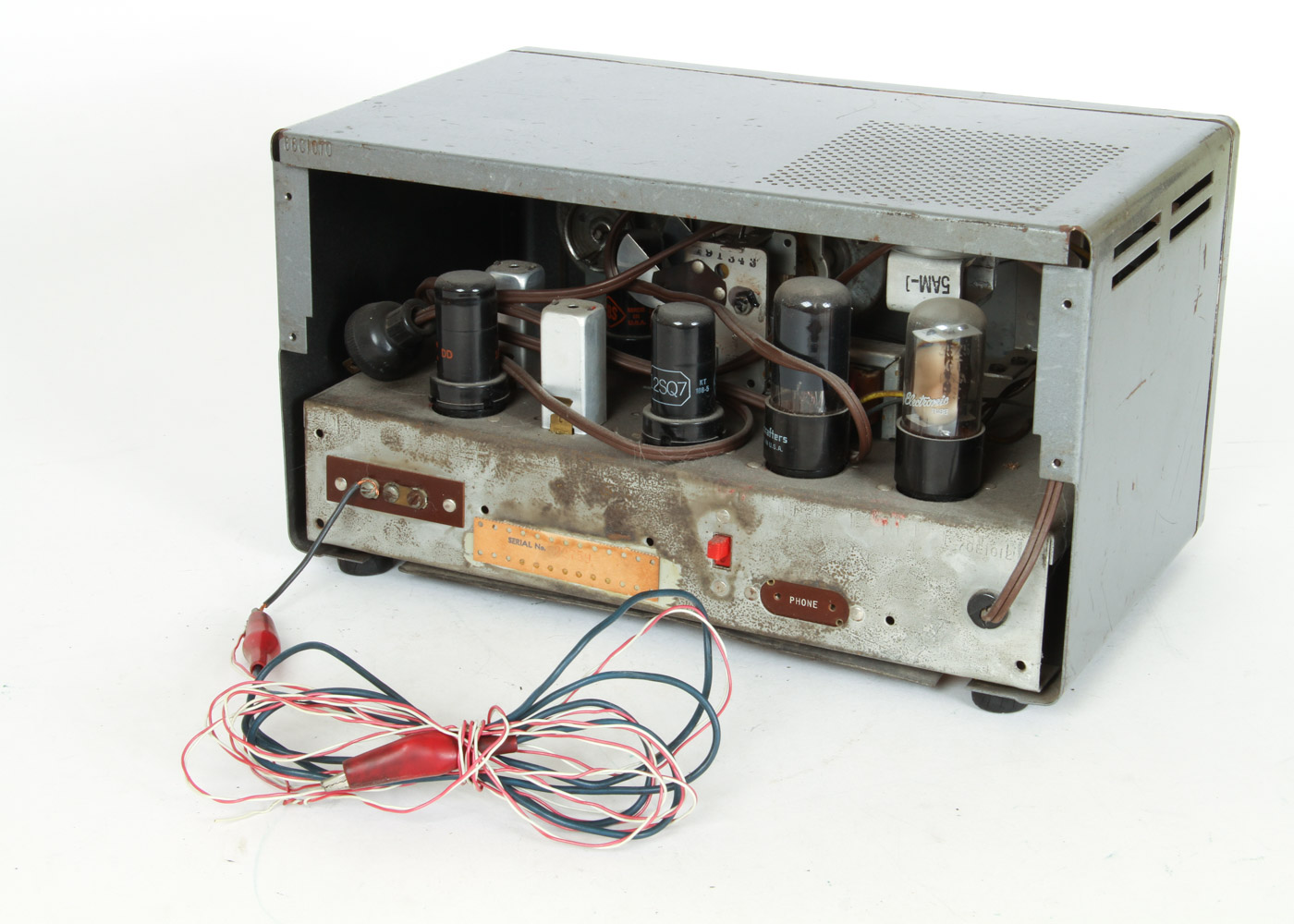 Vintage Zenith Wood Radio and Hallicrafters S-38D AM/CW Shortwave Receiver