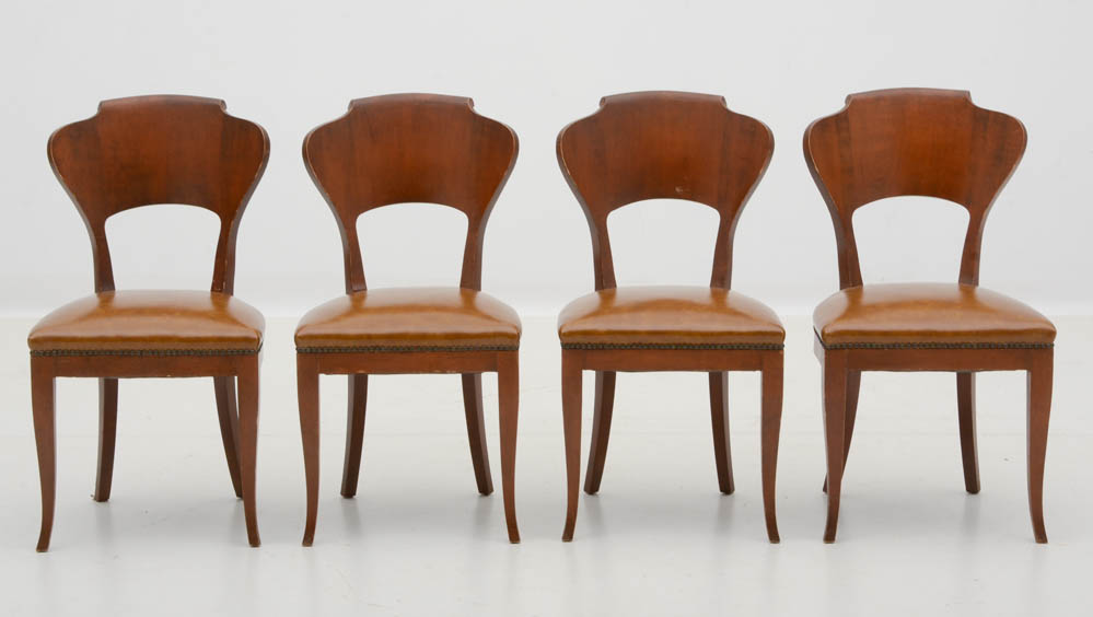 A Set of Four Biedermeier Style Chairs