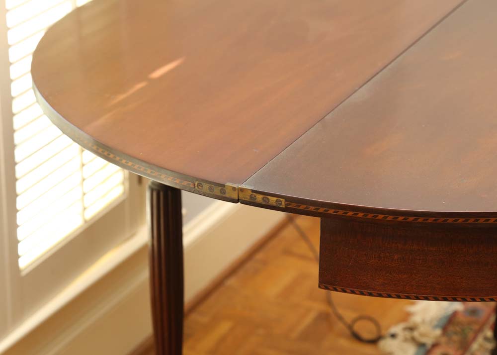 Mahogany Folding Demilune Table