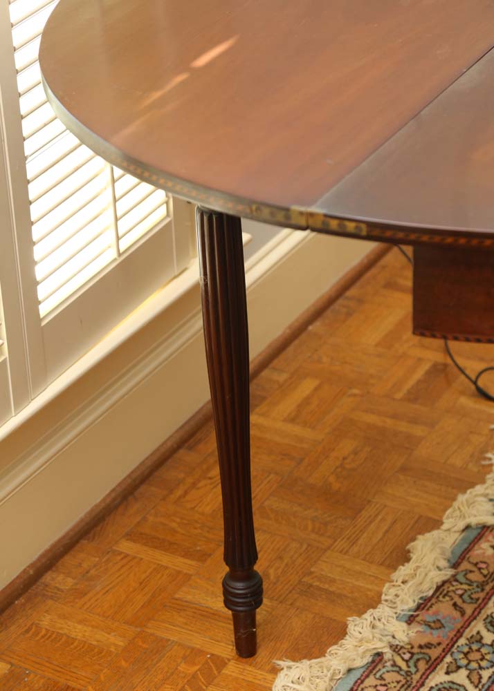 Mahogany Folding Demilune Table