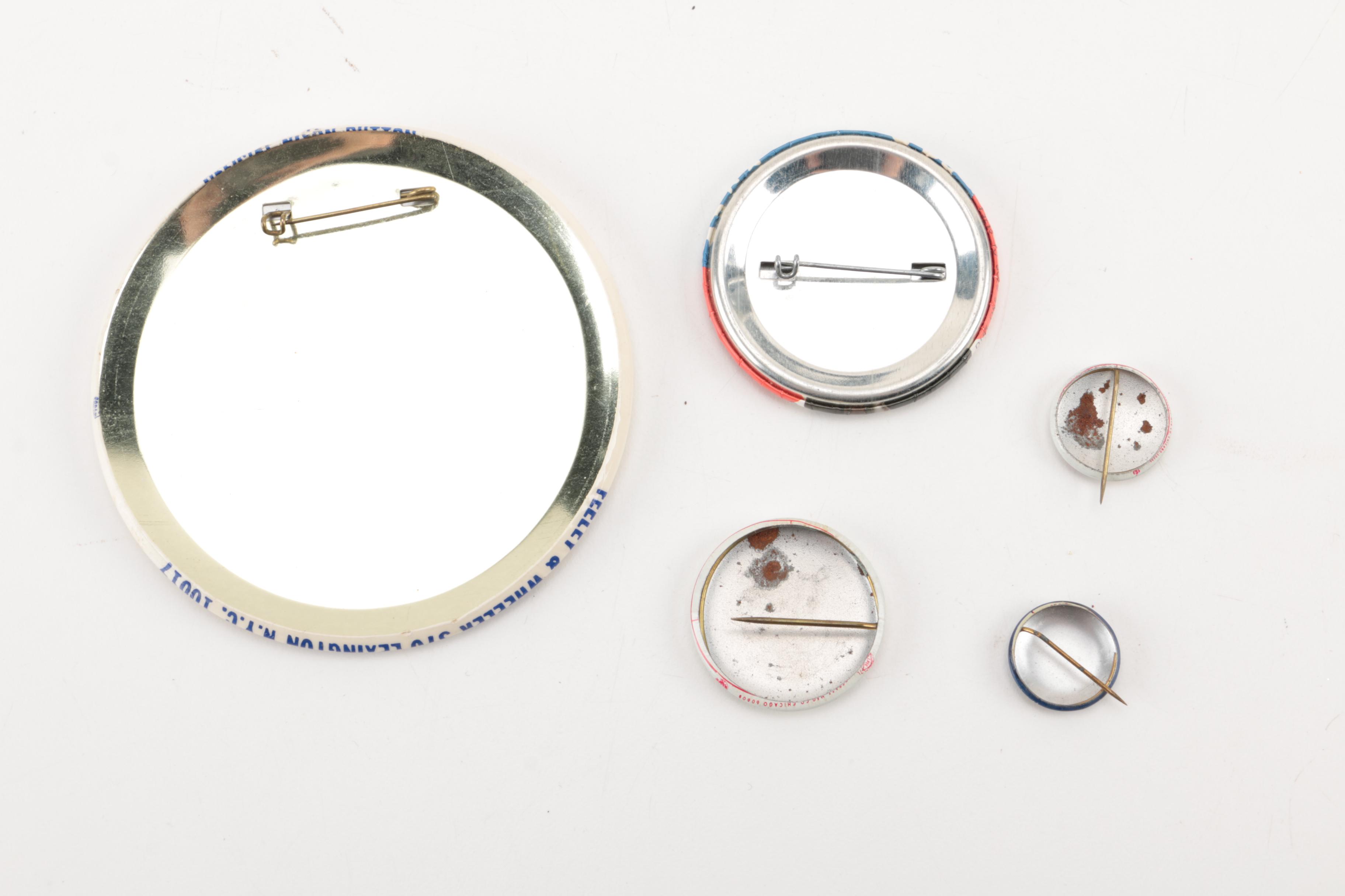 Vintage Political Pins Featuring Nixon Circa 1969