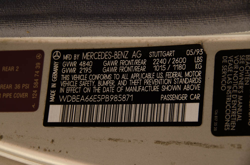 1993 Mercedes-Benz 300-Class Convertible Coupe