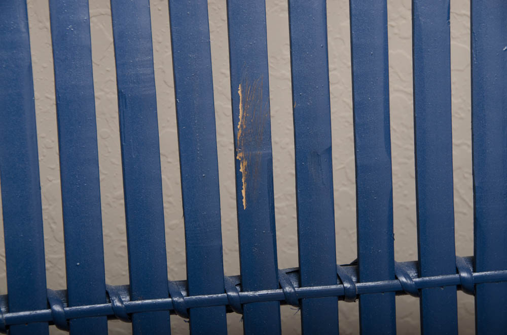 Blue Painted Bench