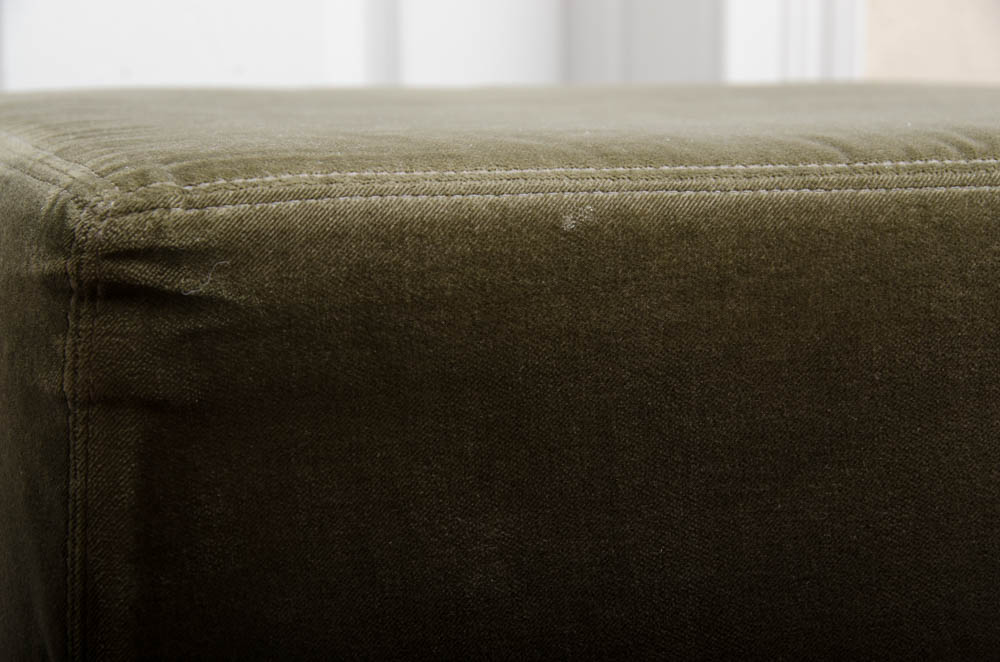 Olive Green Cube Ottoman