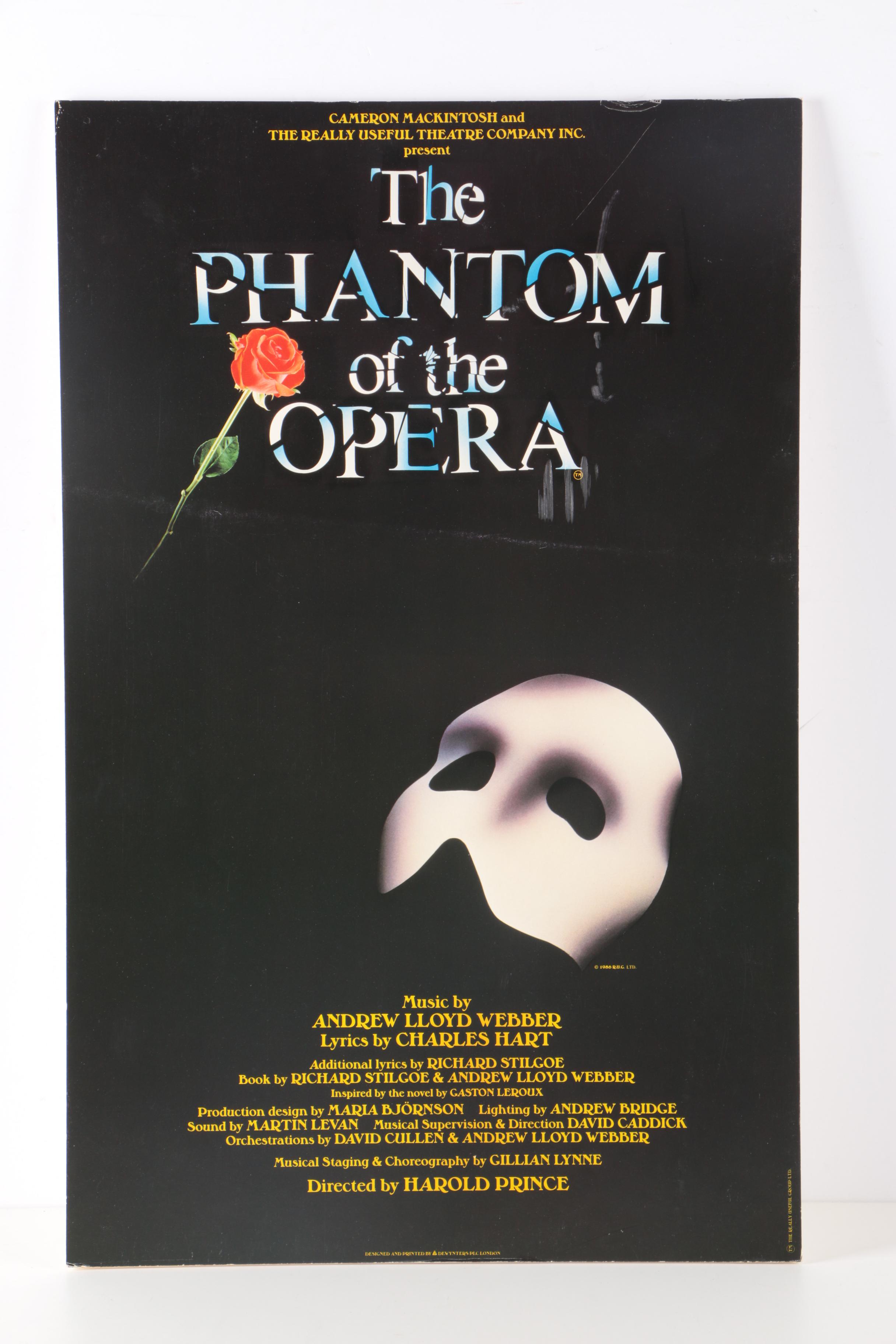 Offset Lithograph Posters "Miss Saigon" and "Phantom of the Opera"
