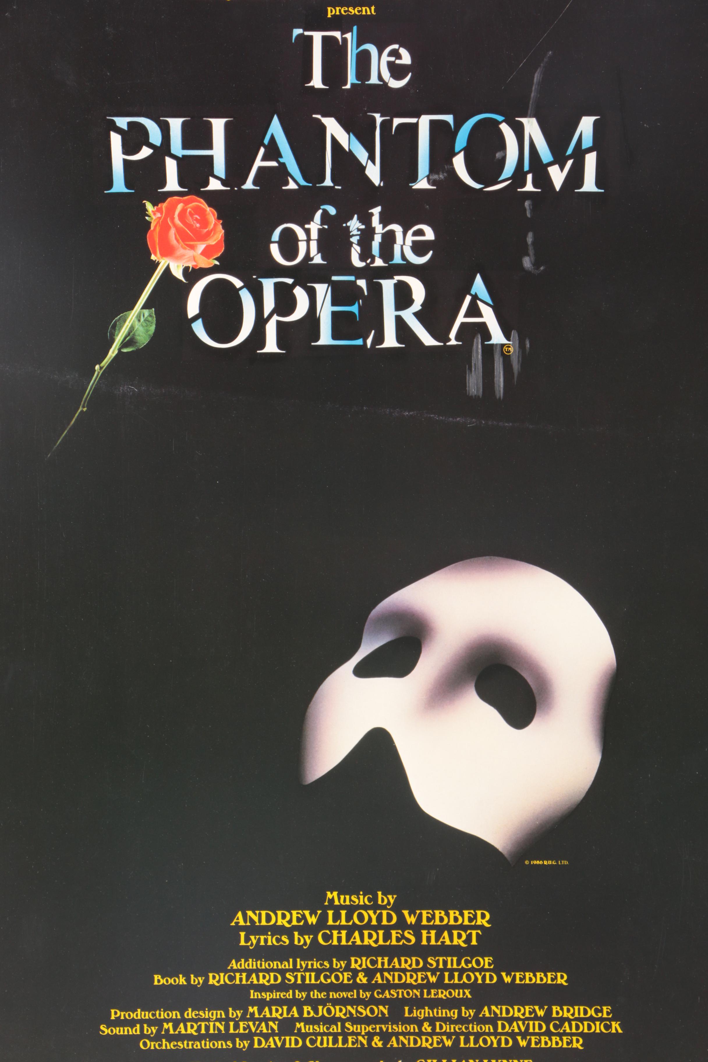 Offset Lithograph Posters "Miss Saigon" and "Phantom of the Opera"
