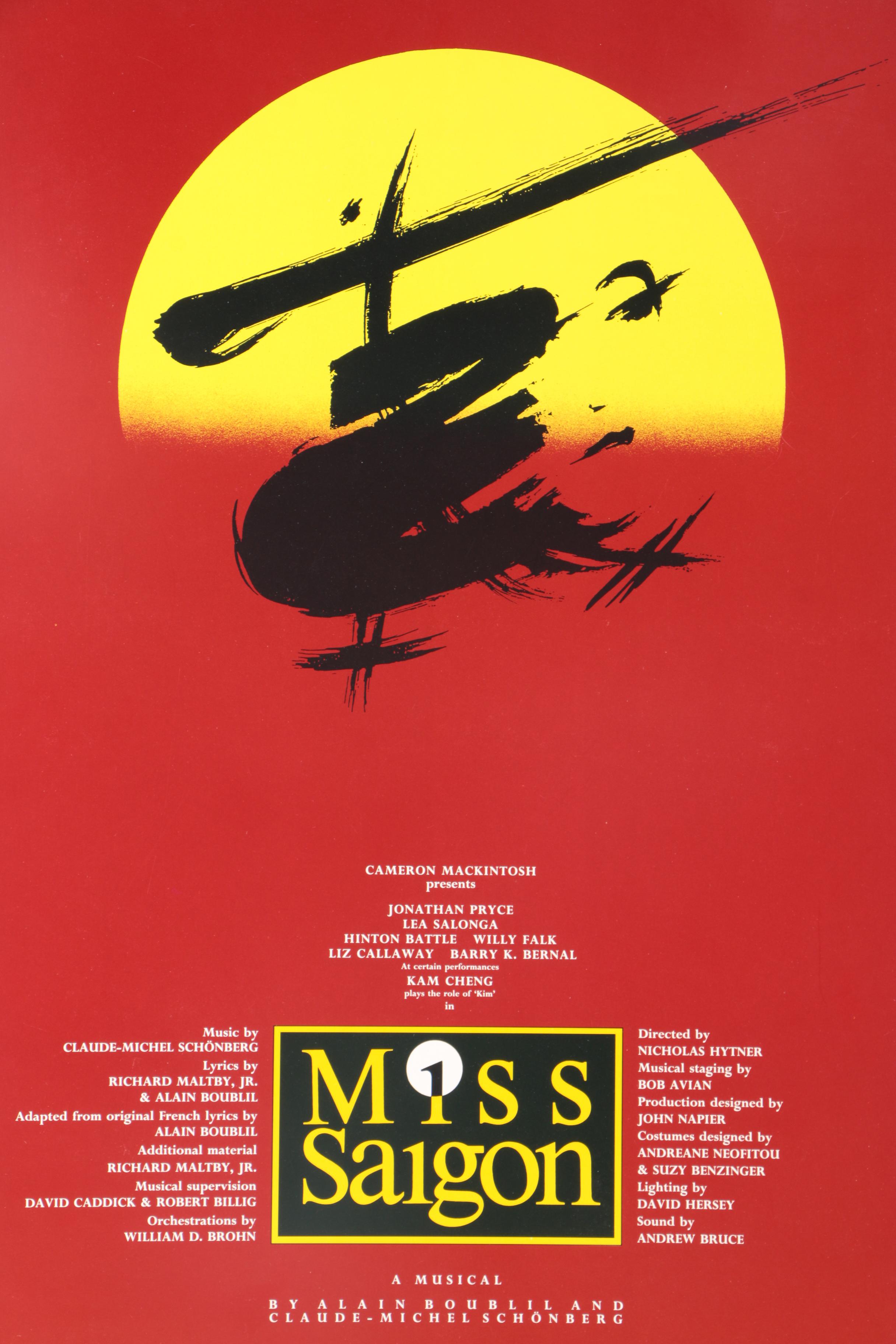 Offset Lithograph Posters "Miss Saigon" and "Phantom of the Opera"