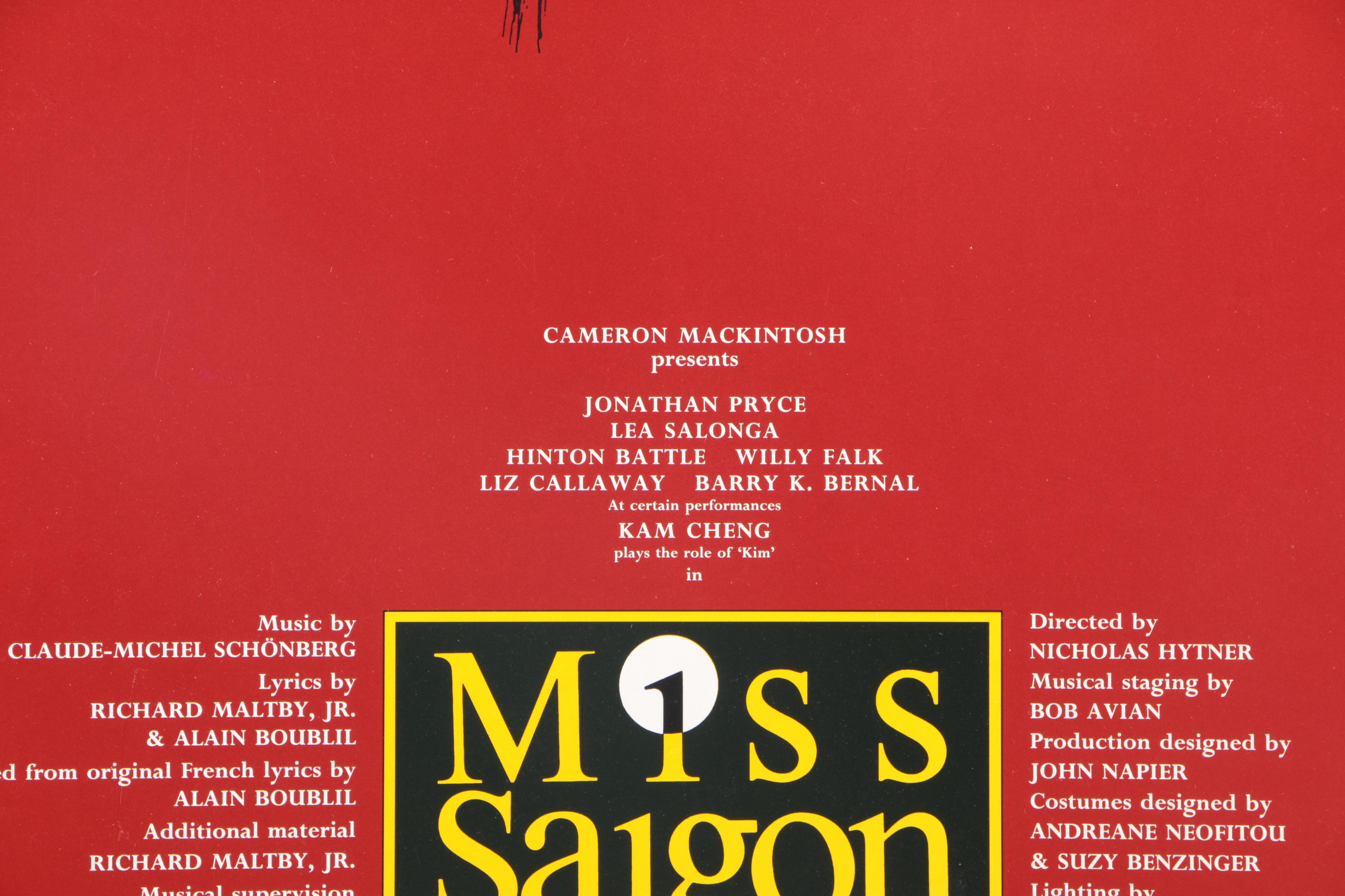 Offset Lithograph Posters "Miss Saigon" and "Phantom of the Opera"