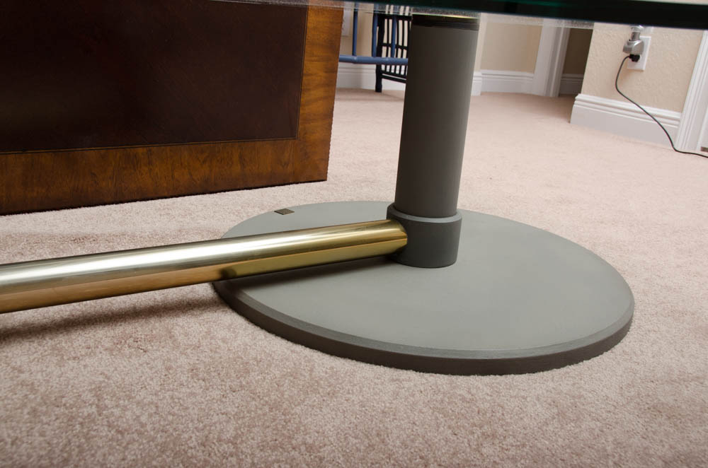 1980s Modern Rotating Glass Top Coffee Table by Rolf Benz