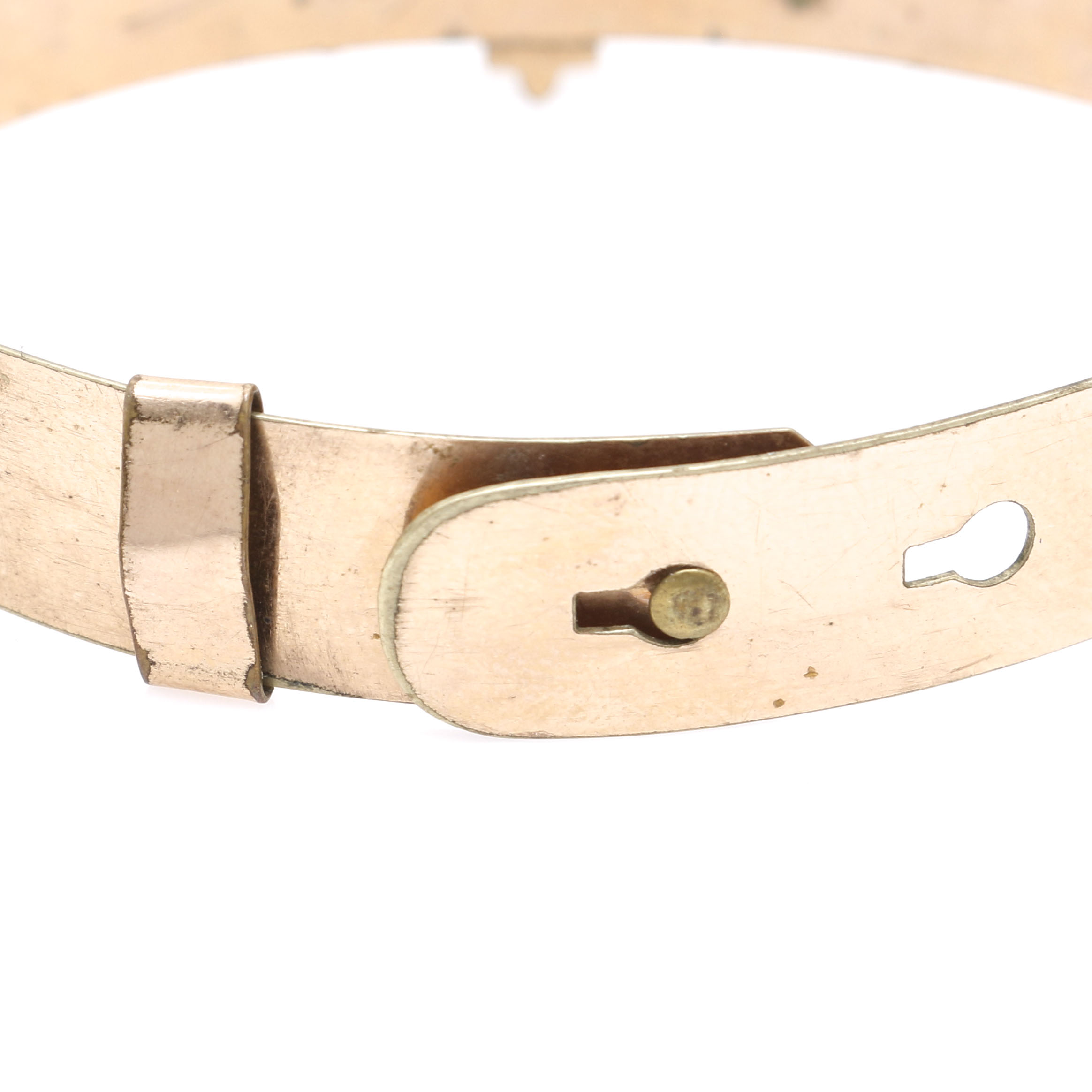 Gold FIlled Victorian Buttercup Bangle With Vintage Bates & Bacon Enameled Bangle